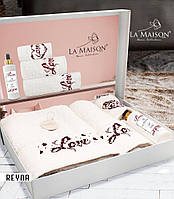 Подарочный набор полотенец La Maison, 3 шт. с ароматом Reyna