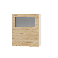 Кухонный модуль Оптима Верх витрина ВВГ14-600 Дуб крафт золотой Белый 60х30х72 см