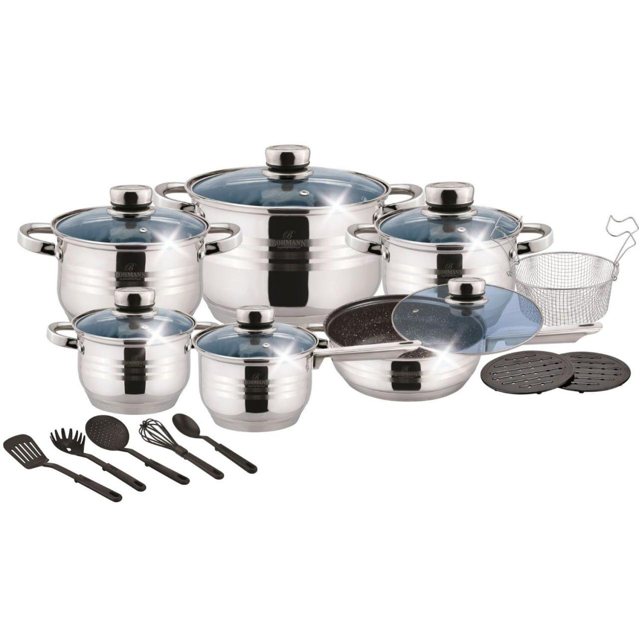 Набір посуду з нержавіючої сталі Bohmann BH 2000 MRB 20 предметів
