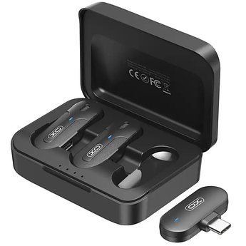 Мікрофон подвійний XO бездротовий петличний для Type-C MKF09A Twin