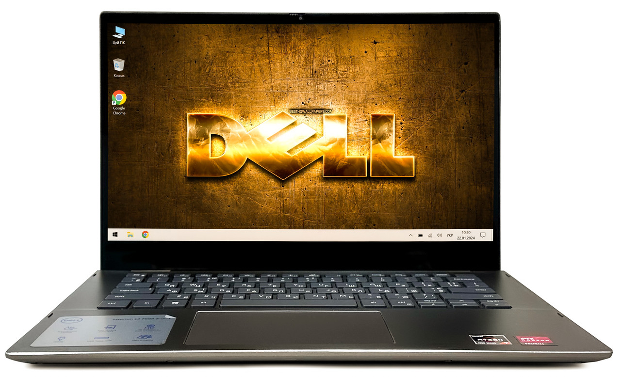 Ноутбук Dell Inspiron 14 7405: AMD Ryzen 7 4700U / RAM 16 ГБ / SSD 512 ГБ / Radeon Graphics / 14" Multitouch