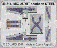 Травлення для МІГ-25РБТ від ICM (ремені) - 1:48