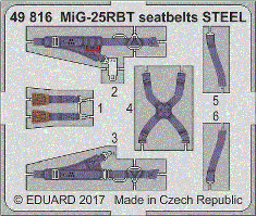 Травлення для МІГ-25РБТ від ICM (ремені) - 1:48