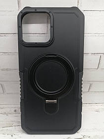 Чохол на iPhone 12 Pro Max накладка бампер протиударний із підставкою Black