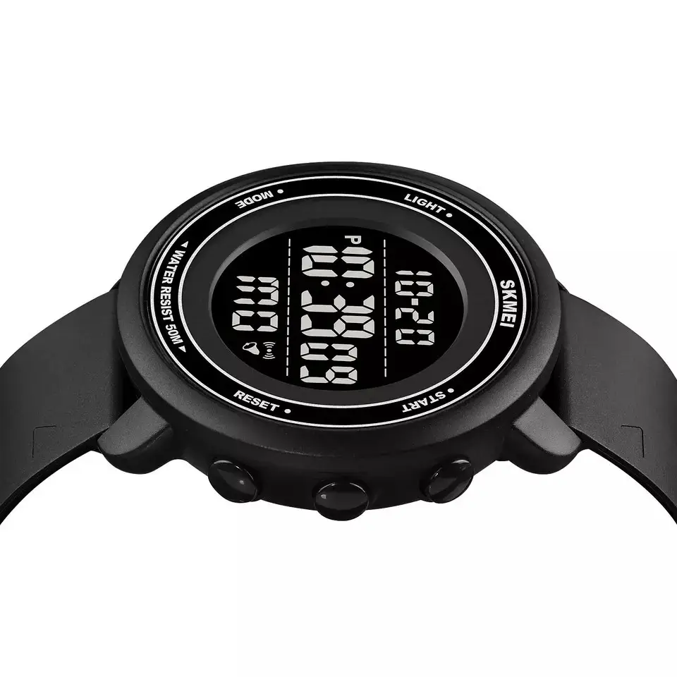 Спортивные мужские часы Skmei 1736 (Черные с черным циферблатом) - фото 4 - id-p2087422848