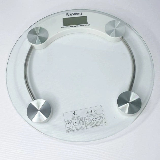 Весы электронные напольные Rainberg RB-2003A бытовые круглые стеклянные - фото 2 - id-p2087406521