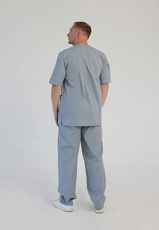 Чоловічий медичний костюм Герман сірий - Костюм масажиста, фото 2