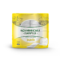 Туалетний папір "Золото" целюлозний, 4-шаровий, білий (4 шт./пач.)