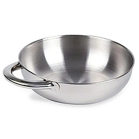 Миска с ручкой Tatonka Bowl With Grip S Silver, тарелка туристическая, военная миска, тарелки глубокие, посуда