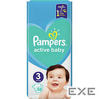 Подгузники Pampers Active Baby Midi Размер 3 (6-10 кг), 58 шт (8001090949707)