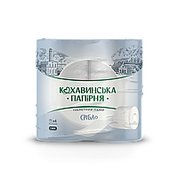 Туалетний папір "Срібло" — целюлозний, 3-шаровий, білий (4 шт./пач.)