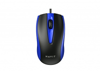 Дротова миша HAVIT HV-MS871 USB Blue (1200 DPI, 3 кл)