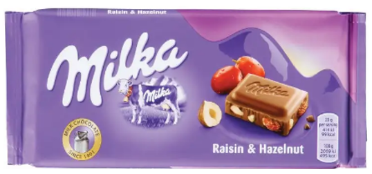 Milka Raisin & Nuts 100g 1/22