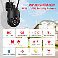 Зовнішня 5 Mp поворотна 30X Zoom Wi-Fi+POE камера Boavision HXQ5H5MP-WP. Onvif. Camhi Pro, фото 3