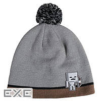 Шапка Minecraft Skeleton Sprite Pom Beanie-One Size-Gray Jinx (JINX-8310 GR)