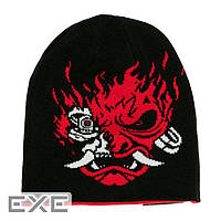 Шапка двухсторонняя JINX Cyberpunk 2077 - Going Solo Reversible Grey/Red Beanie (JINX-11920)