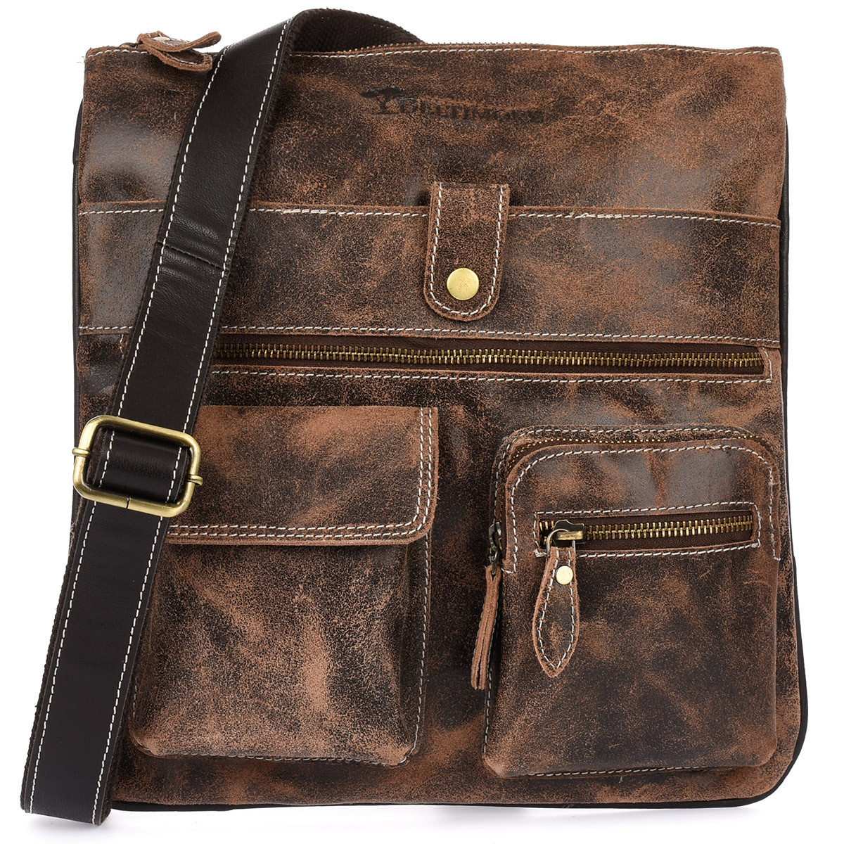 Чоловіча шкіряна сумка для документів Beltimore коричнева, фото 1