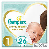 Подгузники Pampers Premium Care New Born Размер 1 (2-5 кг) 26 шт (8001841104614)