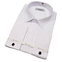 Белая турецкая однотонная рубашка Negredo 2025 C:01