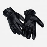 Комплект (рукавички + шарф) чоловічий Лео My love L Чорний / Темно-зелений, фото 4