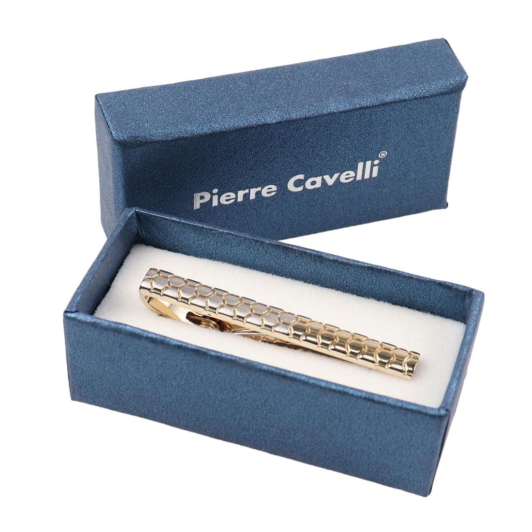 Ребристий чоловічий затискач для краватки Pierre Cavelli Z2307, фото 1