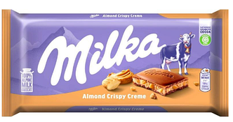 Milka Almond Crispy Crème  100g 1/24