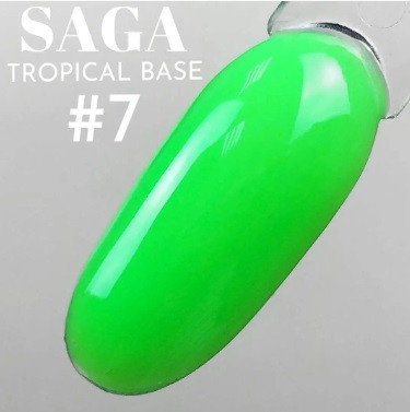 База Saga Tropical Base №7 (неоновий лаймовий), 8 мл, фото 1