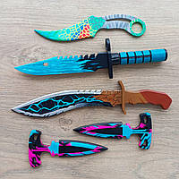 Набор деревянных игрушечных ножей в разных расцветках из Стендофф2 из 5и единиц