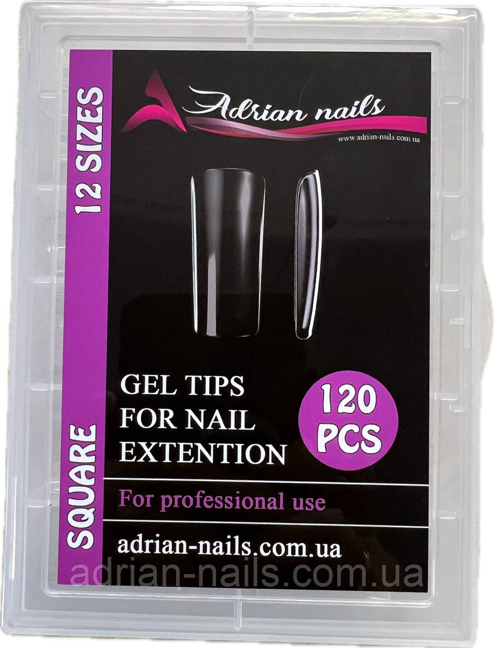 Гелеві Тіпси  Adrian Nails - SQUARE (120шт)