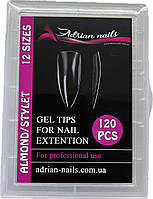 Гелеві Тіпси  Adrian Nails - ALMOND/STYLET (120шт)