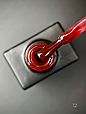 Color top Дизайнер (9мл.) Кольорове топове покриття для манікюра і педікюра. Темно-червоний 12 вітражний, фото 2