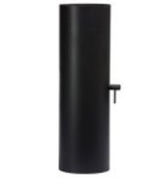 Труба димохідна Darco 1 м діам 120 з конденсаційним переходом, шибером, ревізією, чорна, 2 мм