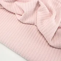 Бавовняне полотно "Косичка" 240 см колір пудрово-рожевий № ТФ-029