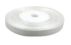 Стрічка Атласна Біла 7 мм, 25 м