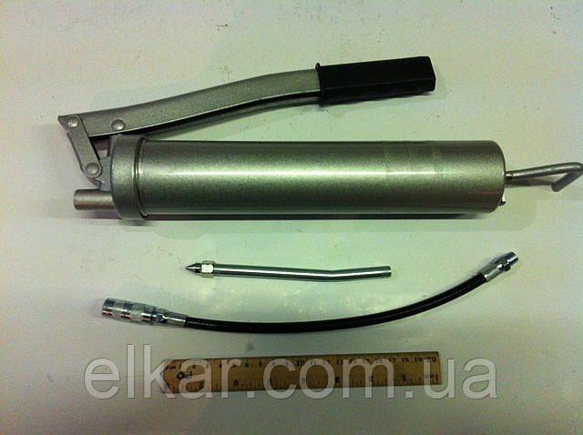 Шприц важільно-плунжерний (солідолонагнітач) для змащування 500 см3 дві насадки НТ-0063, фото 1