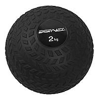 Слэмбол (медицинский мяч) для кроссфита SportVida Slam Ball 2 кг SV-HK0344 Black