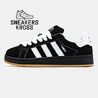 Женские кроссовки Adidas Campus x Korn Black White, Кеды Адидас Кампус черные, Originals campus 00s cloud