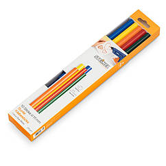 Стрижні термоклейові STEINEL - Color-Sticks 11 мм кольорові 250 г (10 шт) (006815)