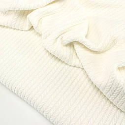 Бавовняне полотно "Косичка" колір молочний № ТФ-020