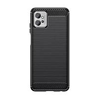 Противоударный чехол бампер для Motorola Moto G14 iPaky Carbon Fiber Black (Черный)