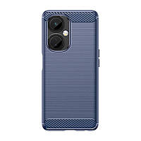 Противоударный чехол бампер для Oppo A78 4G iPaky Carbon Fiber Blue (Синий)