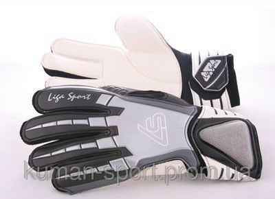 Рукавиці воротарські LIGA SPORT G-32 чорно-білі, розмір 9