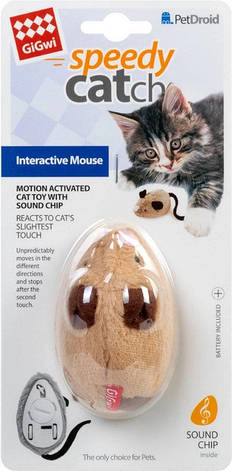 Іграшка для котів GiGwi Інтерактивна мишка speedy Catch 9 см, Amazon, Німеччина, фото 2