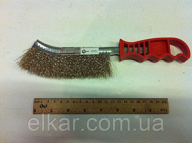 Щітка проволочна універсальна (рифл.пров.покриття латунь)   ВТ-0001, фото 1