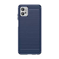 Противоударный чехол бампер для Motorola Edge 40 Neo iPaky Carbon Fiber Blue (Синий)