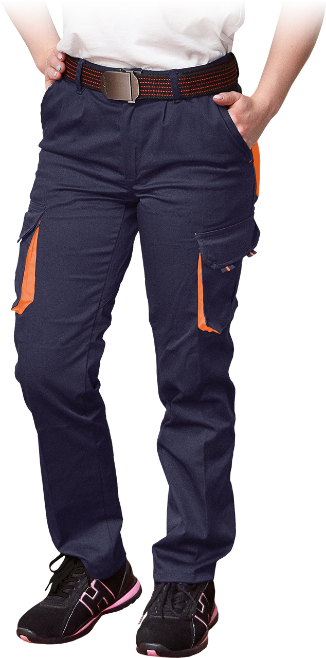 Штани захисні з гумкою на поясі REIS FRAULAND-T GC темно-синій-червоний, фото 1