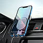 Тримач для телефону в повітропровід для машини HOCO Armor metal gravity Car holder (4.5" - 6.7"). Black, фото 3