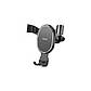 Тримач для телефону в повітропровід для машини HOCO Armor metal gravity Car holder (4.5" - 6.7"). Black, фото 5