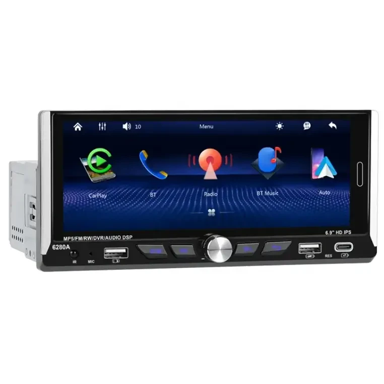 Автомагнітола із сенсорним екраном 6.9 1DIN 6280 W WINDOWS, магнітола з Carplay