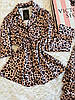 Жіноча сатинова піжама Victoria's Secret S-M з принтом Леопард, фото 7